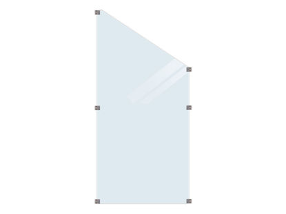 Plus Glaszaun Klarglas Übergangselement 90 x 80/127 cm