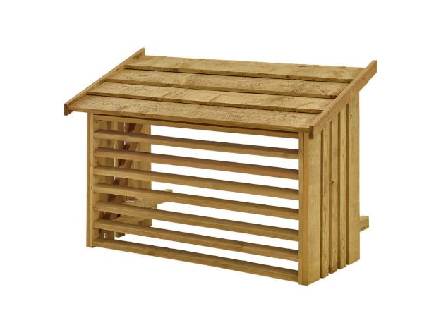 Picture of Plus heat pump cladding pressure-treated - interior dimensions 95.5 x 51.5 x 57-70 cm