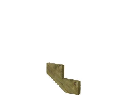 Plus Treppenwange 2-stufig Kiefer druckimprägniert 50 x 34 cm  Plus Treppenwange 2-stufig Kiefer druckimprägniert 50 x 34 cm