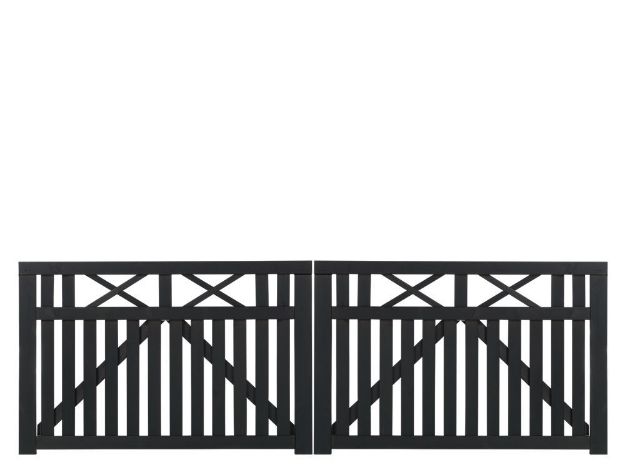 Picture of Plus Vinesse double gate driveway gate black 300 x 98 cm