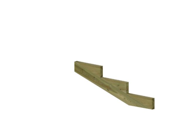 Picture of Plus stair stringer 3-steps 19 degrees pressure-treated 117 x 39 cm