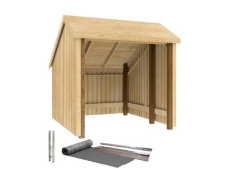 Zeige Details für Plus Fahrradunterstand unbehandelt mit Dachpappe - Aluleiste - Pfostenträger Bild von Plus Fahrradunterstand unbehandelt mit Dachpappe - Aluleiste - Pfostenträger