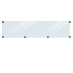 Bild von Plus Klink - Plank Glaselement mit Beschlägen und schwarzer Holzleiste 174 cm