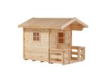 Plus Spielhaus mit Terrasse Kiefer-Fichte unbehandelt 162 x 198 x 153 cm