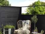 Plus Plank Gartentüre Fichte schwarz 100 x 125 cm Sichtschutz am Naturgarten