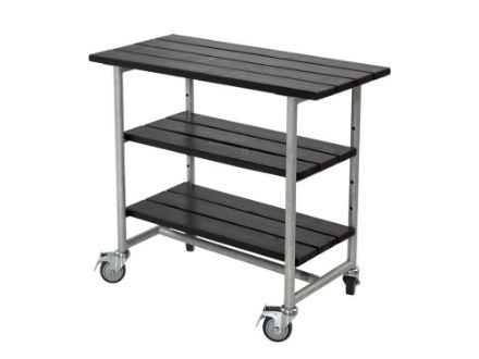 Zeige Details für Plus Urban rollbarer Picknick Pflanztisch - Grilltisch mit 2 Regalfächern Kiefer-Fichte schwarz 100 cm K2025 Bild von Plus Urban rollbarer Picknick Pflanztisch - Grilltisch mit 2 Regalfächern Kiefer-Fichte schwarz 100 cm K2025