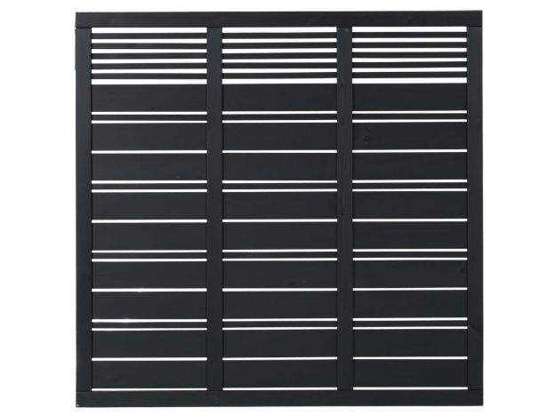 Plus Silence Sichtschutzelement schwarz 176 x 170 cm