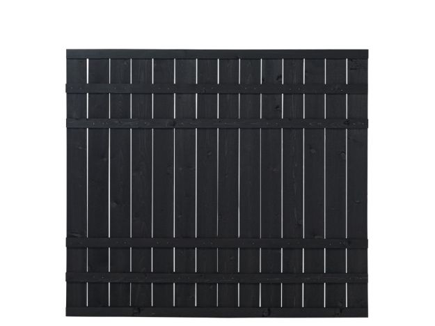 Plus Rustik Sichtschutz-Zaun schwarz 180 x 158 cm