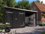 Plus Gartengebäude Nordic Multihaus offen mit Doppeltor 432 x 218 cm