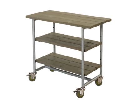 Zeige Details für Plus Urban rollbarer Picknick Pflanztisch - Grilltisch mit 2 Regalfächern Kiefer-Fichte graubraun 100 cm K2025 Bild von Plus Urban rollbarer Picknick Pflanztisch - Grilltisch mit 2 Regalfächern Kiefer-Fichte graubraun 100 cm K2025