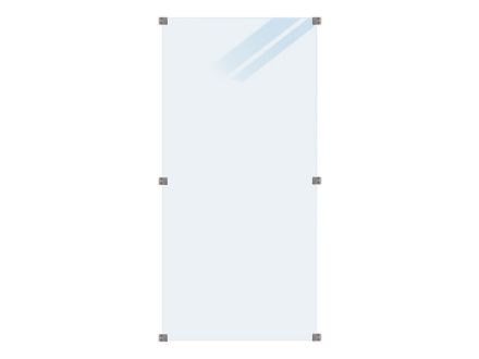 Zeige Details für Plus Glaszaun satiniert 90 x 180 cm Bild von Plus Glaszaun satiniert 90 x 180 cm