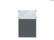 Plus Artura WPC Zaun mit Klarglas 90 x 135 cm