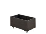 Plus rollbarer Pflanzkasten Fichte-Kiefer schwarz 88 x 48 x 47 cm