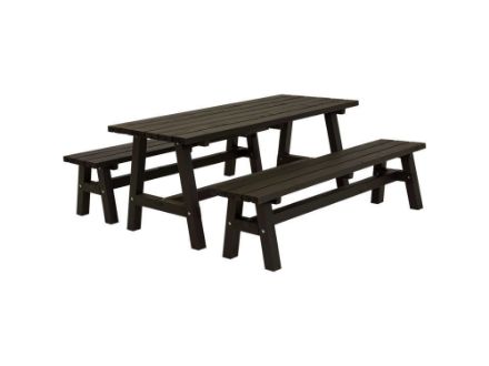 Zeige Details für Plus Country Plankengarnitur 177 cm Tisch und Bänke schwarz Bild von Plus Country Plankengarnitur 177 cm Tisch und Bänke schwarz