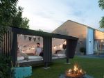 Bild von Plus Strandhütte Shelter doppelt zum Einbetonieren 379 x 291 x 170 / 107 cm mit Dachpappe Aluleisten