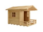 Plus Spielhaus mit Terrasse Kiefer-Fichte unbehandelt 238 x 215 x 190 cm