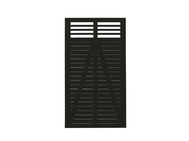 Plus Decora Einzeltor Sichtschutztor schwarz 100 x 180 cm