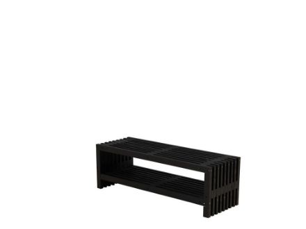 Plus Rustik Trallebank mit Schuhregal Kiefer-Fichte schwarz 138 cm Plus Rustik Trallebank mit Schuhregal Kiefer-Fichte schwarz 138 cm