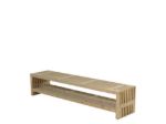 Plus Rustik Trallebank mit Schuhregal Kiefer-Fichte treibholzfarben 218 cm