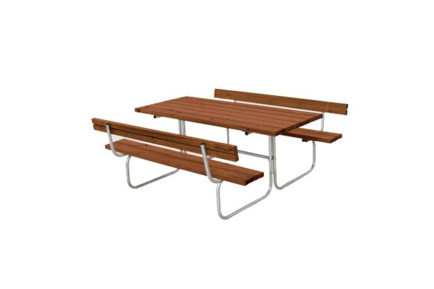 Plus Classic Kombimöbel mit 2 Rückenlehnen teakfarben 177 x 177 cm 