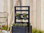 Bild von Plus rollbarer Pflanzkasten mit Spalier schwarz 88 x 48 x 105 cm