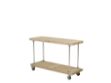 Plus rollbarer Latten Grilltisch - Anrichtetisch Kiefer-Fichte treibholz 138 cm 