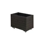 Plus rollbarer Pflanzkasten Fichte-Kiefer schwarz 88 x 48 x 66 cm