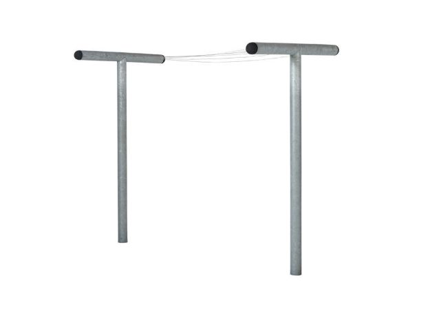 Plus Pipe Trockengestell Stahl verzinkt 290 cm x d=10 cm mit Leine