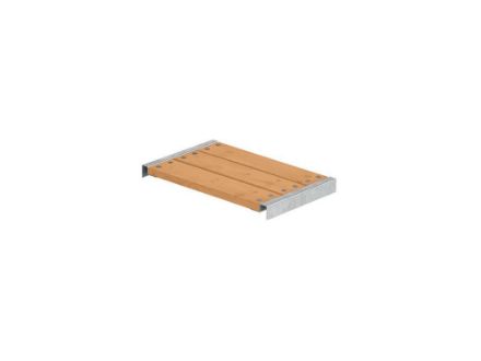 Plus Bank für Cubic - Pipe Lärche unbehandelt mit Beschlägen 60 x 36 cm Plus Bank für Cubic - Pipe Lärche unbehandelt mit Beschlägen 60 x 36 cm