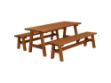 Plus Country Plankengarnitur 177 cm Tisch und Bänke teakfarben