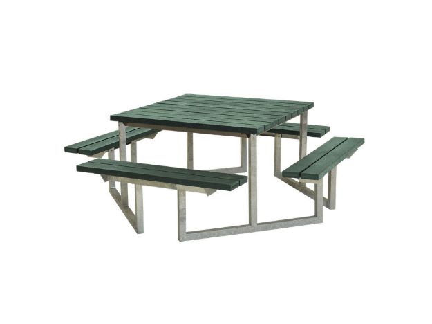 Plus Twist Sitzgruppe Picknicktisch Retex Upcycling grün 204 cm
