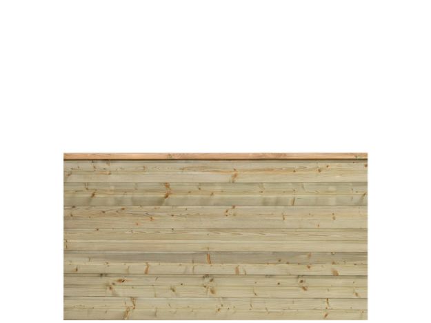 Plus Plank Profilzaun mit Abschluss-Brett druckimprägniert 174 x 91 cm 