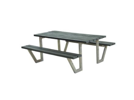 Plus Wega Picknicktisch Retex Upcycling grau 177 cm Plus Wega Picknicktisch Retex Upcycling grau 177 cm