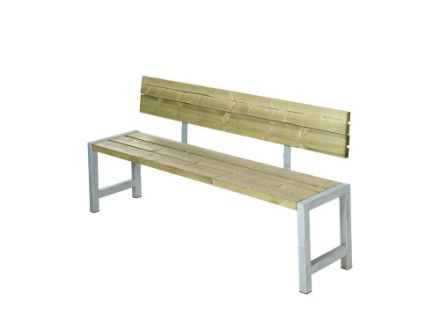Plus Plankenbank mit Rückenlehne 176 cm druckimprägniert Plus Plankenbank mit Rückenlehne 176 cm druckimprägniert