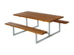 Plus Basic Picknicktisch teakfarben 177 x 160 x 73 cm Garten-Sitzgruppe