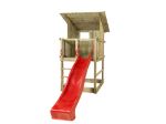 Plus Play Spielturm mit Dach und roter Rutsche 350 x 132 x 283 cm