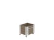 Plus Cubic rollender Blumenkasten 46 x 50 x 45 cm graubraun