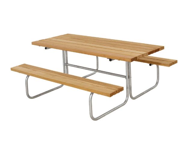 Plus Classic Picknicktisch Lärche unbehandelt 177 x 155 cm