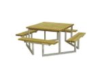 Plus Twist Sitzgruppe Picknicktisch Kiefer-Fichte druckimprägniert 204 cm