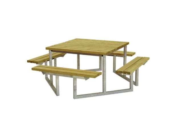 Plus Twist Sitzgruppe Picknicktisch Kiefer-Fichte druckimprägniert 204 cm