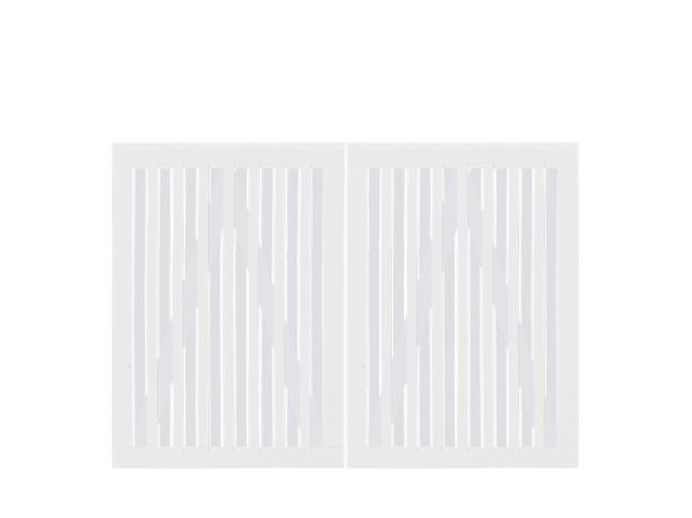Plus Nagano Gartentor Doppeltor Kiefer-Fichte weiss 200 × 140 cm