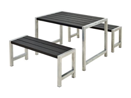 Plus Cafégarnitur Kiefer-Fichte schwarz 127 cm Plus Cafégarnitur Kiefer-Fichte schwarz 127 cm
