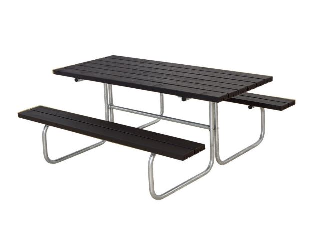 Plus Classic Picknicktisch Kiefer-Fichte schwarz 177 x 155 cm