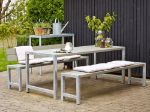 Picture of Plus Plankengarnitur 186 cm mit Tisch, 2 Bänken und Rückenlehnen Lärche