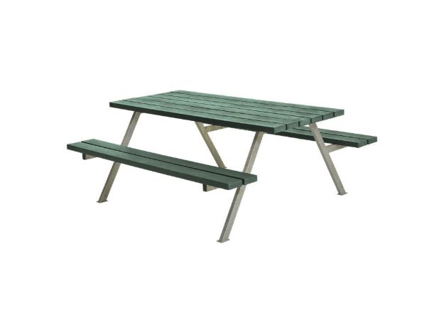 Plus Alpha Picknicktisch Retex Upcycling grün 177 x 161 x 73 cm