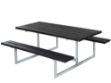 Plus Basic Picknicktisch Kiefer-Fichte schwarz 177 x 160 x 73 cm 