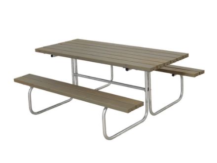 Plus Classic Picknicktisch Kiefer-Fichte graubraun 177 x 155 cm  Plus Classic Picknicktisch Kiefer-Fichte graubraun 177 x 155 cm