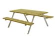 Plus Alpha Picknicktisch Kiefer-Fichte druckimprägniert 177 x 161 x 73 cm
