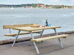 Picture of Plus Alpha picnic table pressure-treated 118 x 161 x 73 cm