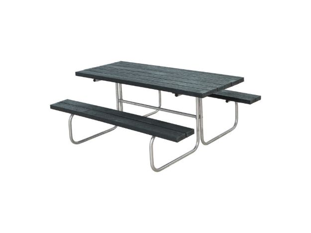 Plus Classic Picknicktisch Retex Upcycling grau 177 x 155 cm